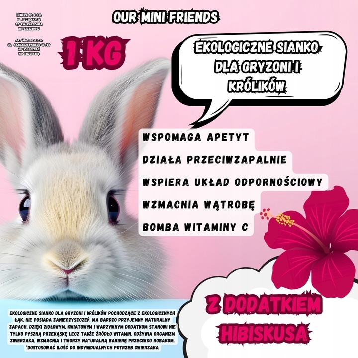 SIANKO Z KWIATAMI DLA KRÓLIKA I GRYZONIA ŚWIEŻE PACHNĄCE KWIATY 4 KG ZESTAW
