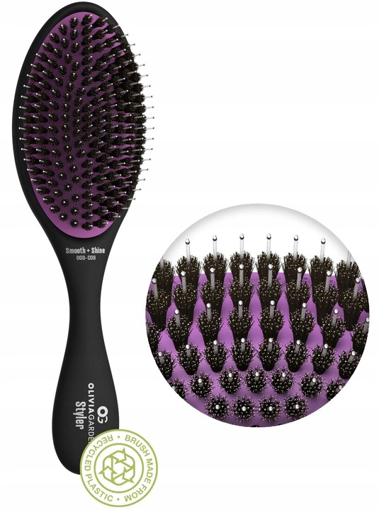 OLIVIA GARDEN SZCZOTKA STYLER Smooth + Shine z Włosiem Dzika OGD-C08