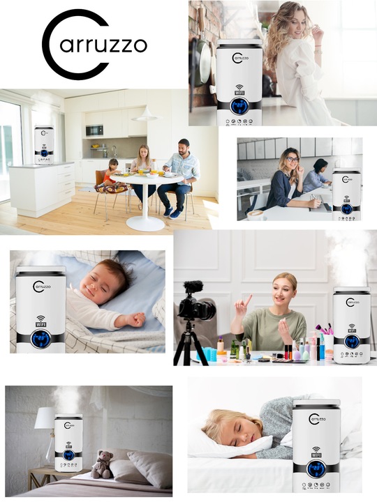 Nawilżacz powietrza SMART HOME WIFI automatyczny AROMATERAPIA OLEJKI