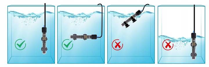 GRZAŁKA DO AKWARIUM 300W Z TERMONSTATEM + TERMOMETR LCD 150-300 LITRÓW