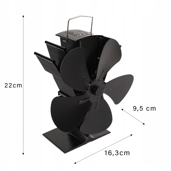 Wentylator Kominkowy Zasilany Ciepłem Termoelektryczny Wiatrak bez Prądu