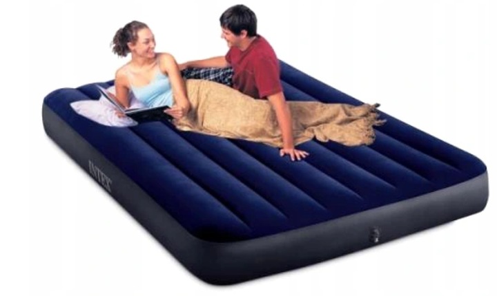 Materac Dmuchany Dwuosobowy Welurowy Łóżko Intex MODEL 2024