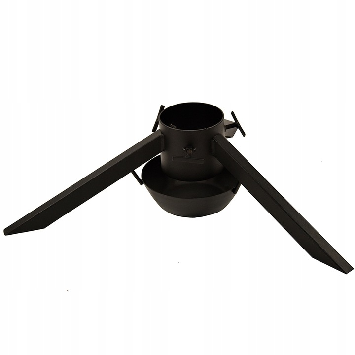 Stojak na choinkę metalowy z misą na wodę stojak pod choinkę czarny 105 mm