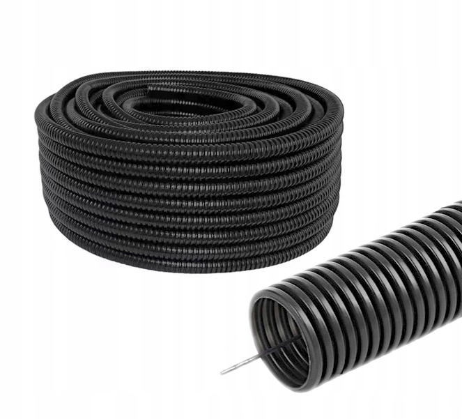 RURA KARBOWANA PESZEL PVC Z PILOTEM FI 20mm 100m 750N UV