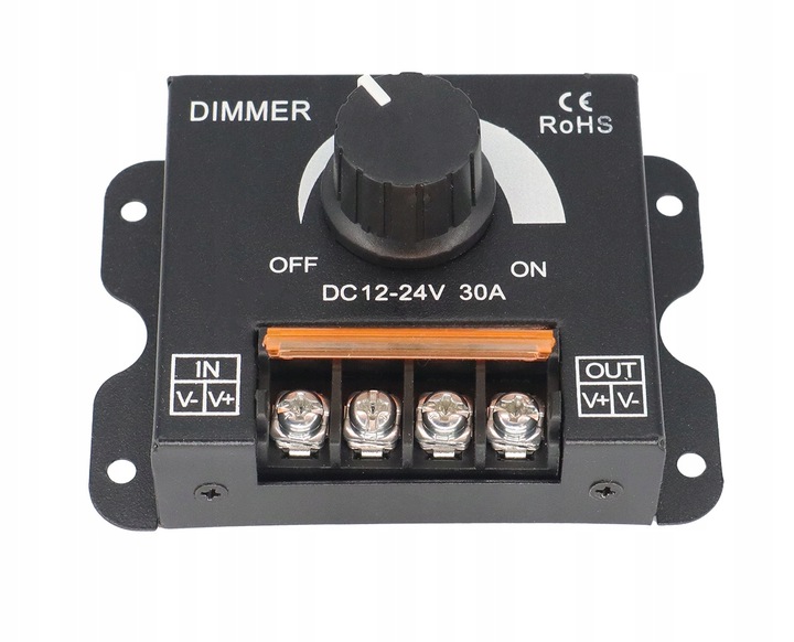 STEROWNIK ŚCIEMNIACZ LED DIMMER TAŚMA LED 30A 360W MEGA MOCNY