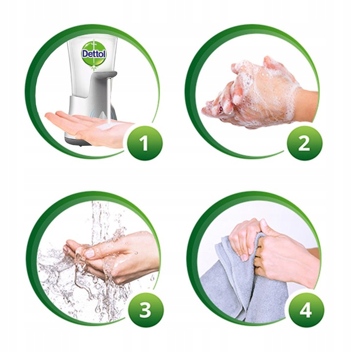 DETTOL Bezdotykowy Aplikator do Mydła w Płynie Wkład Komplet