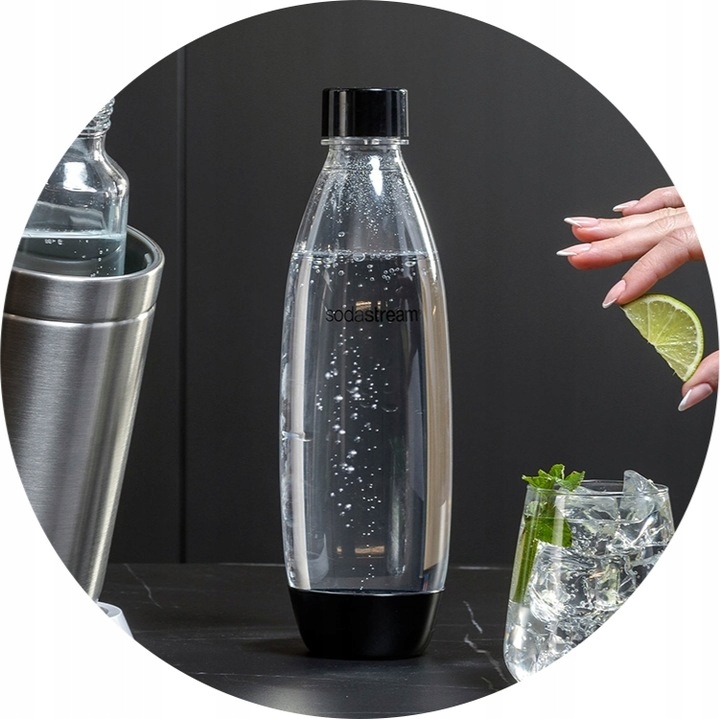 2x BUTLE BUTELKI DO SATURATORA SodaStream Fuse 1L ZESTAW | DO ZMYWARKI