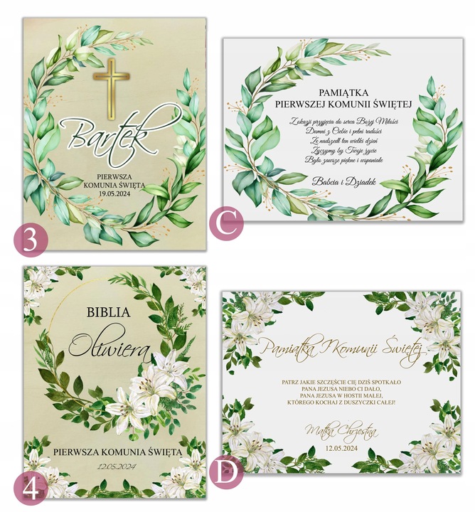 Biblia Pismo Święte Komunia Chrzest Pudełko Grawer Pamiątka PIĘKNE WZORY