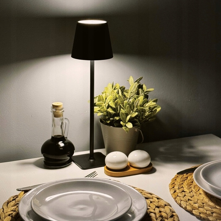 ELEGANCKA NOWOCZESNA BEZPRZEWODOWA LAMPKA NOCNA DOTYKOWA LED USB 3