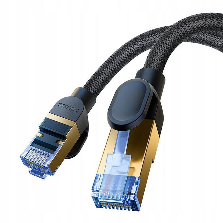 KABEL SIECIOWY BASEUS ETHERNET RJ45 KAT.7 10GBPS 20M CZARNY W OPLOCIE