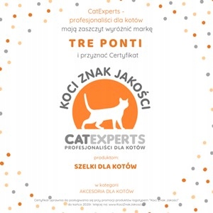 SZELKI dużego kota 43-53cm powyżej 6kg TRE PONTI czarne MIĘKKIE oddychające