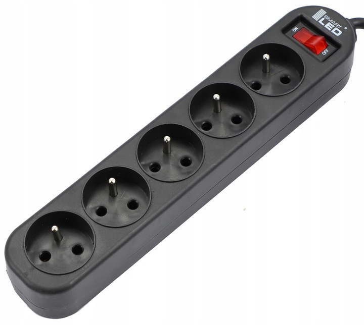 Przedłużacz Listwa Zasilająca 3 Metry 5 Gniazd Z Podświetlanym Włącznikiem