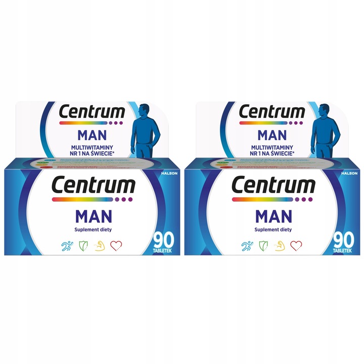 Multiwitamina Centrum MAN dla mężczyzn na 90 dni minerały 90 tabletek