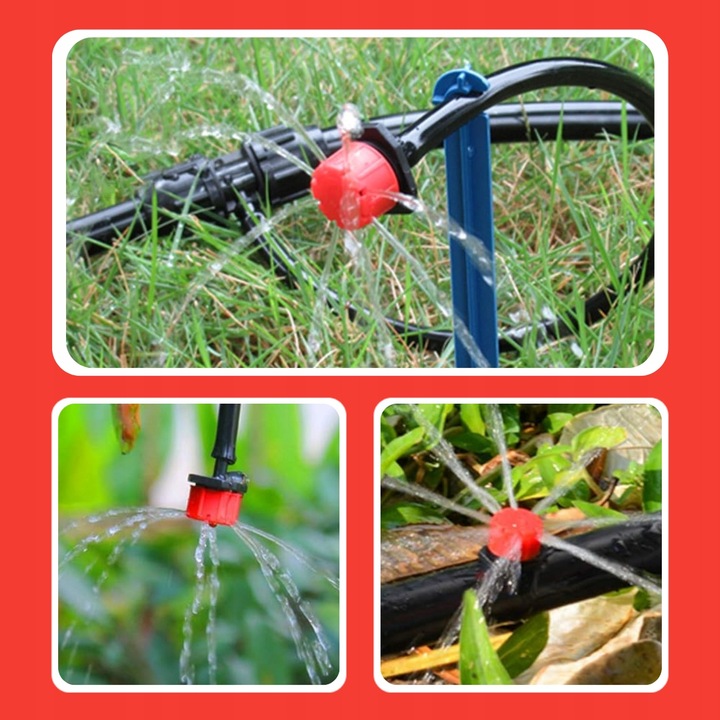 KROPLOWNIK EMITER NAWADNIANIA Z KOMPENSACJĄ 100SZT DO NAWADNIANIA PODLEWANI