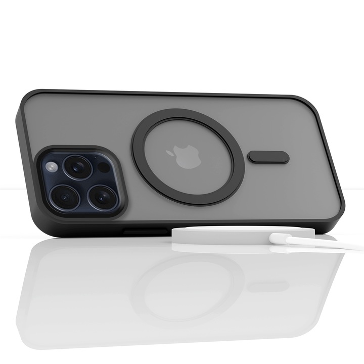 Etui Magsafe Do Apple iPhone 13 Pro Max (Czarne Matowe, Wzmacniane) +Szkło