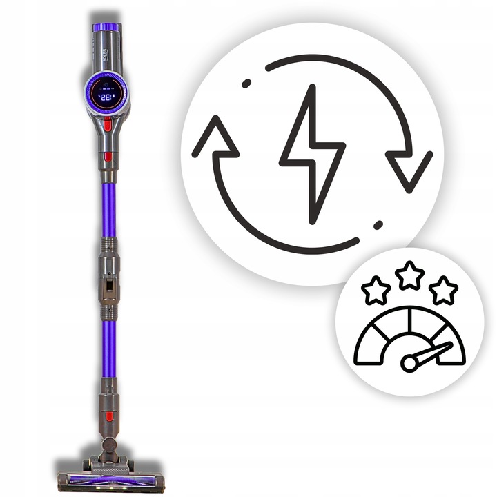 ODKURZACZ BEZPRZEWODOWY PIONOWY BEZWORKOWY MOCNY RĘCZNY