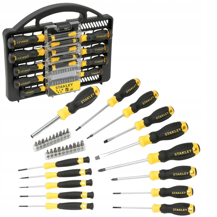MEGA ZESTAWY WKĘTAKÓW STANLEY 34 ELEMNTY