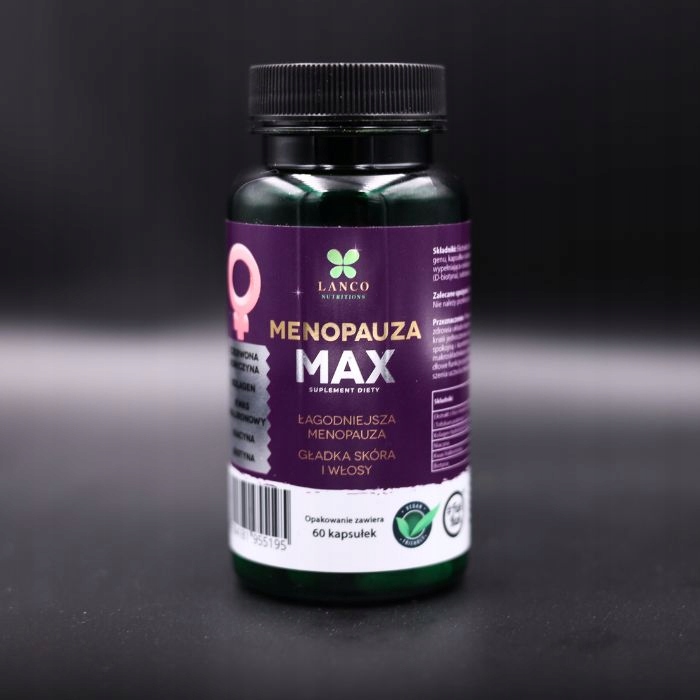 MENOPAUZA MAX PREMIUM dla dojrzałych kobiet Czerwona koniczyna Lanco 60kaps