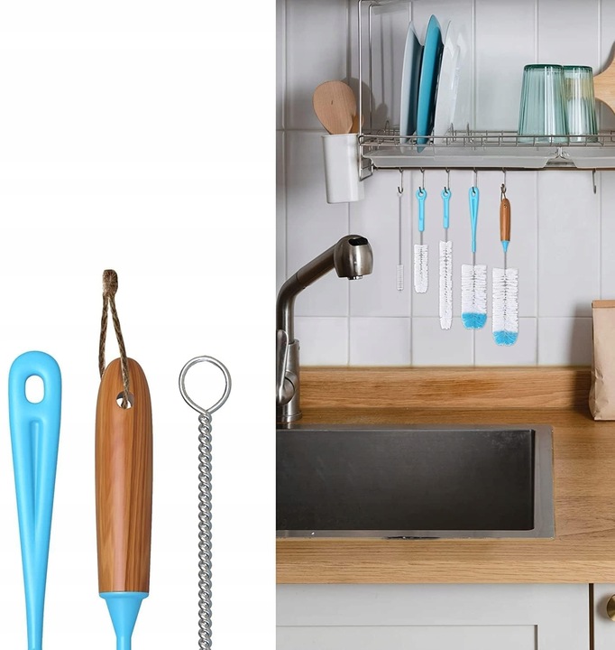 SZCZOTKA SODA DO CZYSZCZENIA BUTELEK DO SATURATORA Zestaw 5 Elementów