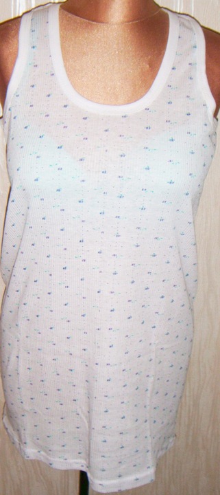 PODKOSZULEK DAMSKI r.XL BIAŁY WZÓR BAWEŁNA 100% podkoszulka zestaw szt.2