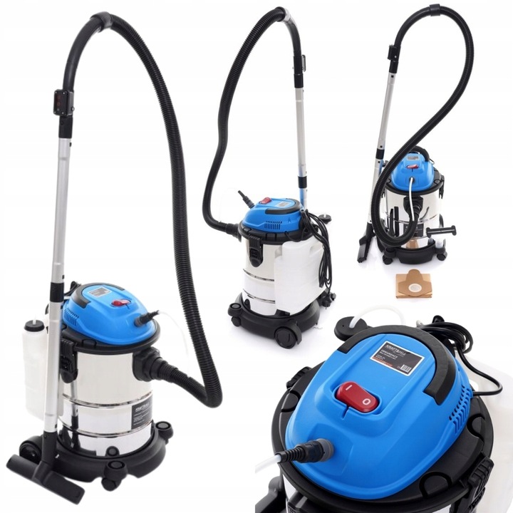 ODKURZACZ PRZEMYSŁOWY PIORĄCY DO TAPICERKI DYWANÓW 24L 1600W NA SUCHO MOKRO