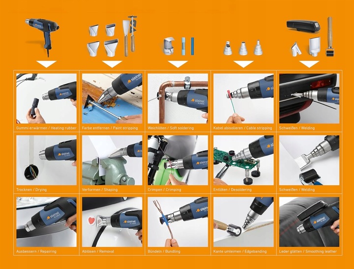 Zgrzewarka 2000W Opalarka Steinel HL1920E Opalarka elektryczna 80 -