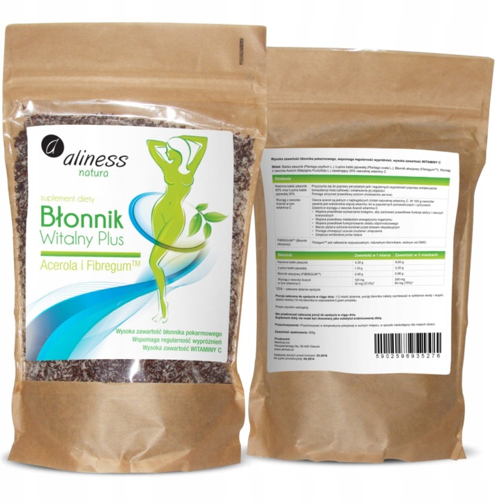 Aliness BŁONNIK WITALNY Babka płesznik Babka jajowata TRAWIENIE JELITA