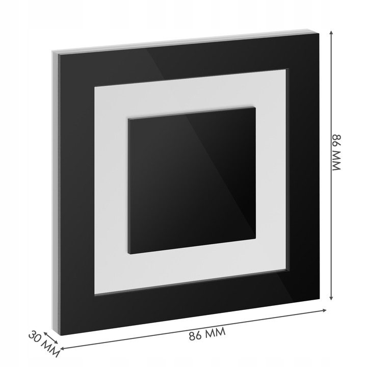 Oprawa LAMPKA schodowa LED 230V oświetlenie schodowe CZARNA Neutralna