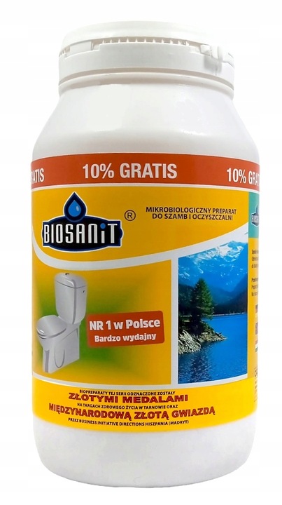 Biosanit,Bakterie do oczyszczalni,szamba 1kg+100g