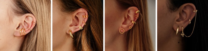 Nausznica srebrna gładka 7 mm ANIA KRUK