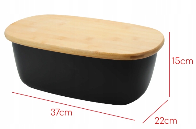 CHLEBAK NA CHLEB PIECZYWO POJEMNIK + DESKA BAMBUSOWA DO KROJENIA