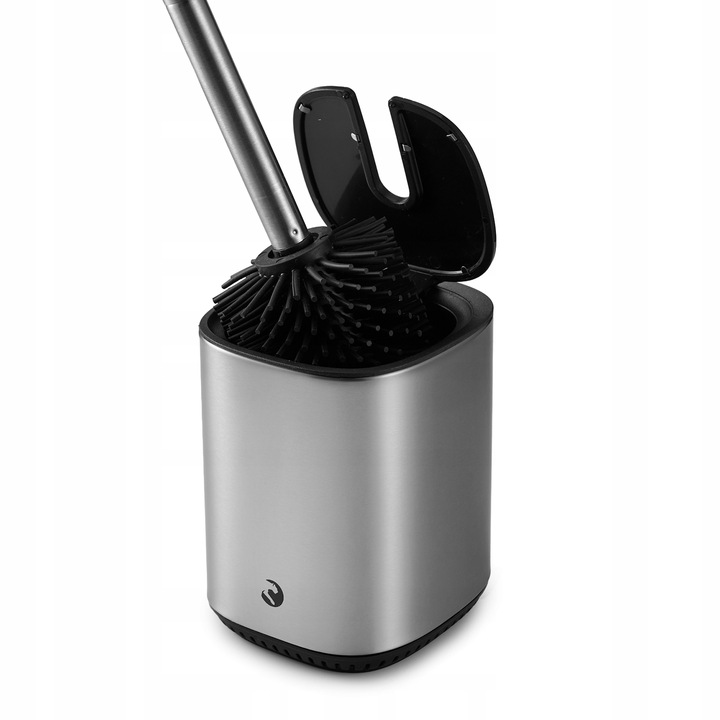 SZCZOTKA DO WC SILIKONOWA TOALETOWA UCHWYT STOJAK STAL NIERDZEWNA