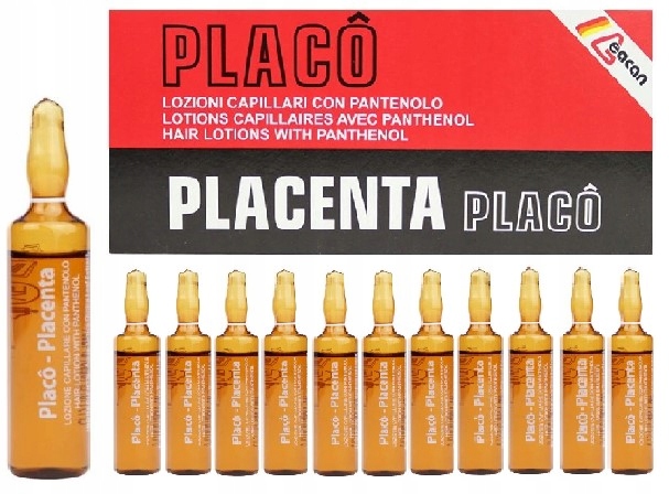 PLACENTA PLACO AMPUŁKI NA POROST WŁOSÓW 12x10ML