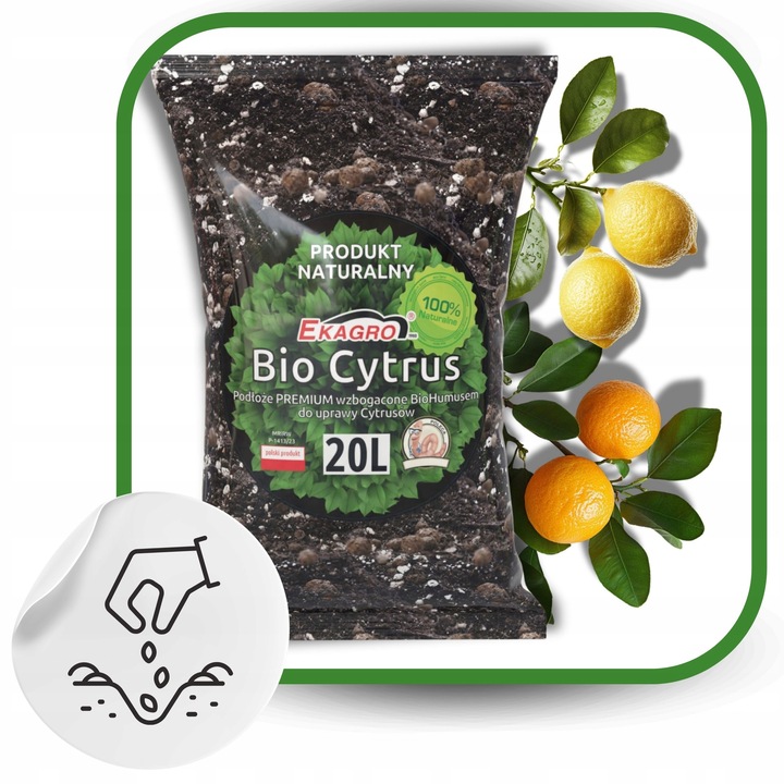 BIO Podłoże do Cytrusów 20l EKO Ziemia Oliwki Mango Awokado