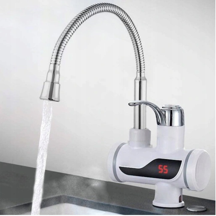 KRAN PODGRZEWACZ WODY 3000 W ELEKTRYCZNY PRZEPŁYWOWY Z WYŚWIETLACZEM