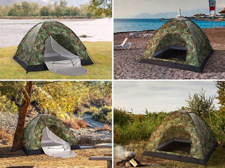 NAMIOT TURYSTYCZNY KEMPINGOWY MOSKITIERA MORO XXL