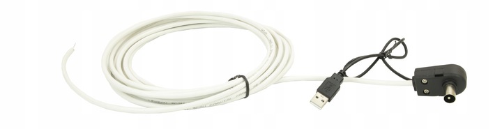 MOCNA MAŁA ANTENA TV DVB-T DVB-T2 360 STOPNI KEMPING DVB T DVB-T2 BIAŁA USB