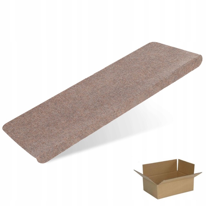 65x25cm+3cm NAKŁADKI WEWNĘTRZNE NA SCHODY SAMOPRZYLEPNE DYWANIKI BEŻ STEPS