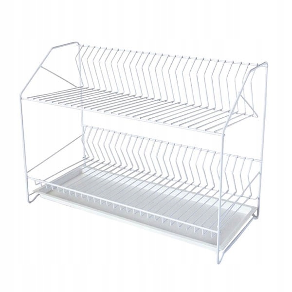 SUSZARKA DO NACZYŃ DWUPOZIOMOWA OCIEKACZ BIAŁY SUSZARKA STOJĄCA BIAŁA DUŻA