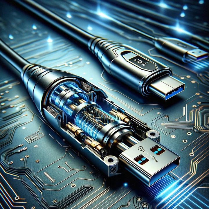 CO2 KABEL USB-C SZYBKIE ŁADOWANIE THUNDERBOLT 3 20GBPS 100W USB TYP C 4K 1M