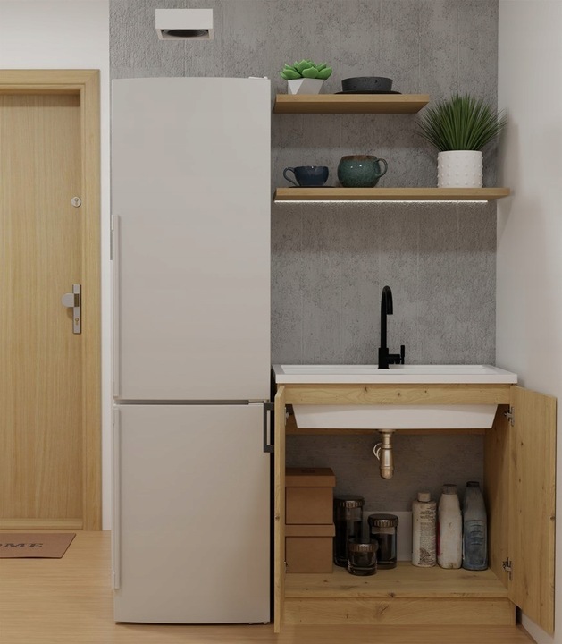 SZAFKA KUCHENNA DOLNA POD ZLEWOZMYWAK KATIA 80 CM DĄB ARTISAN