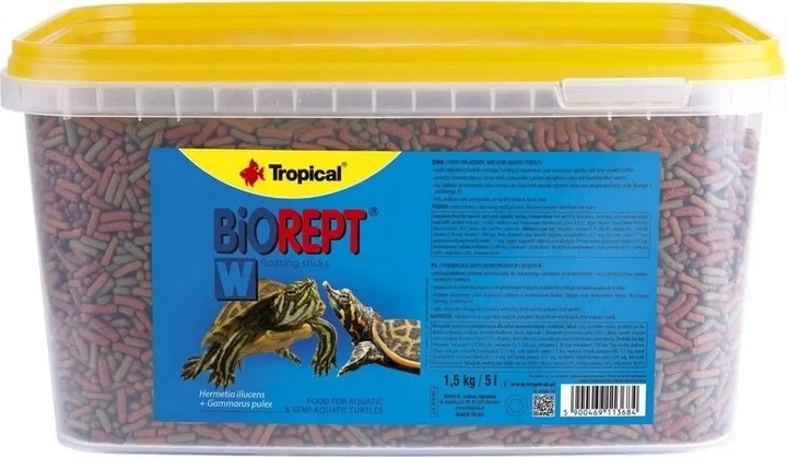 TROPICAL BIOREPT W POKARM DLA ŻÓŁWI WODNYCH I ZIEMNOWODNYCH 5l 1,5kg