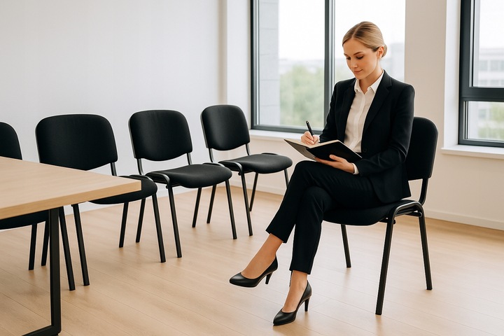 KRZESŁO KONFERENCYJNE BIUROWE ISO BLACK GRUBY PROFIL TAPICEROWANE Z