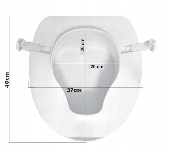 Nakładka WC Nasadka toaletowa z pokrywą Podwyższająca sedes seniora 15cm