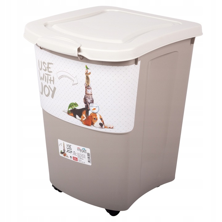 Pojemnik na karmę na kółkach Rotho ARCHIE 38L 18kg