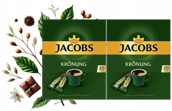 Jacobs Kronung kawa w saszetkach rozpuszczalna 2x20 saszetek 36g z Niemiec