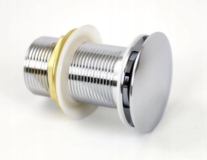 SYFON DO ZLEWU umywalki biały+korek do zlewu KLIKKLAK srebrny bez przelewu