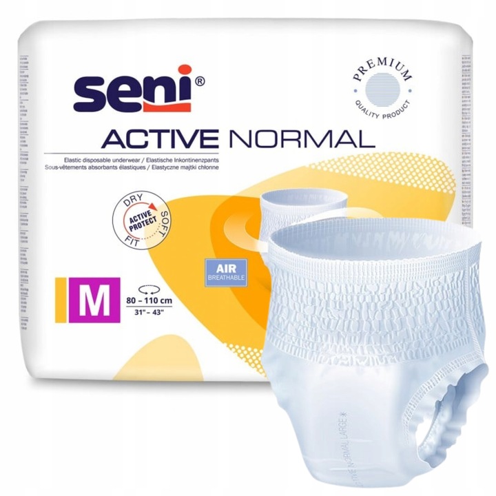 SENI ACTIVE NORMAL M MAJTKI CHŁONNE DLA DOROSŁYCH 10 SZT.