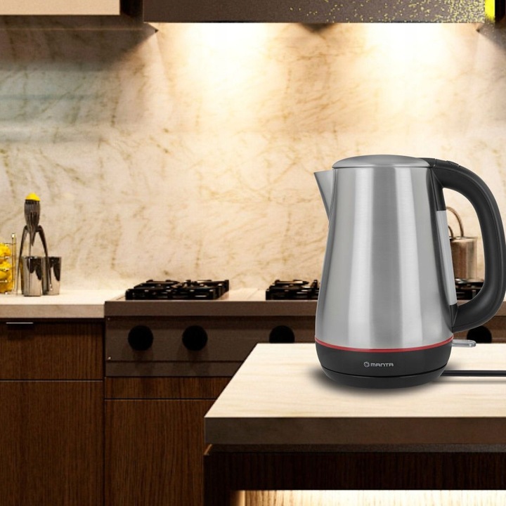 CZAJNIK ELEKTRYCZNY bezprzewodowy MOCNY stalowy stal nierdzewna 2200W