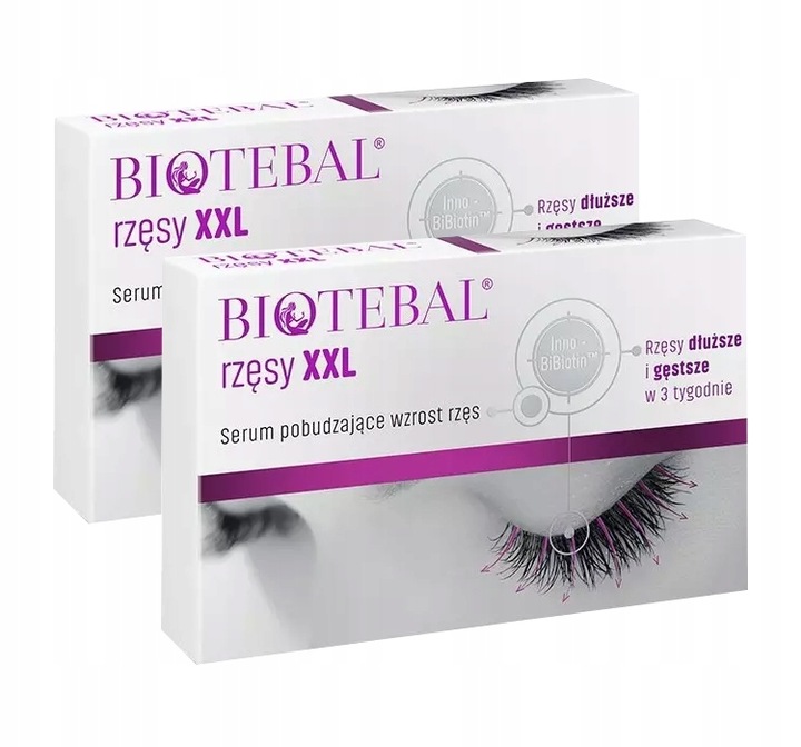 2x BIOTEBAL RZĘSY XXL-SERUM POBUDZAJĄCE WZROST RZĘS